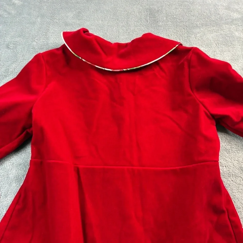Blueberry Boulevard Girls Red Velvet Holiday Coat Dress Size 5T‎ EUC